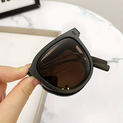 Men's Folding Sunglasses UV Protection Round Eyewear