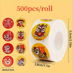 Chinese Year Stickers Spring Decoration Self Adhesive Party Label