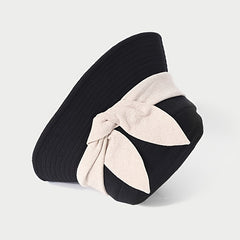 Women's Warm Bow Bucket Hat Retro Autumn Winter Fisherman Hat