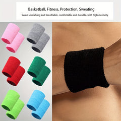 4 Pairs Sports Wristbands Cotton Wrist Sweat Band For Men & Women