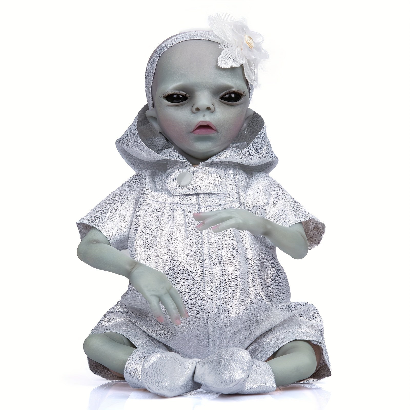 14-Inch Realistic Alien Reborn Doll Soft Touch Cloth Body