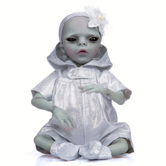14-Inch Realistic Alien Reborn Doll Soft Touch Cloth Body