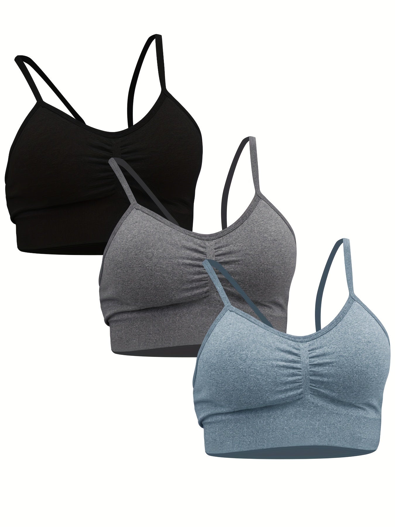 3pcs Women's Sports Bra Set for Gym & Yoga