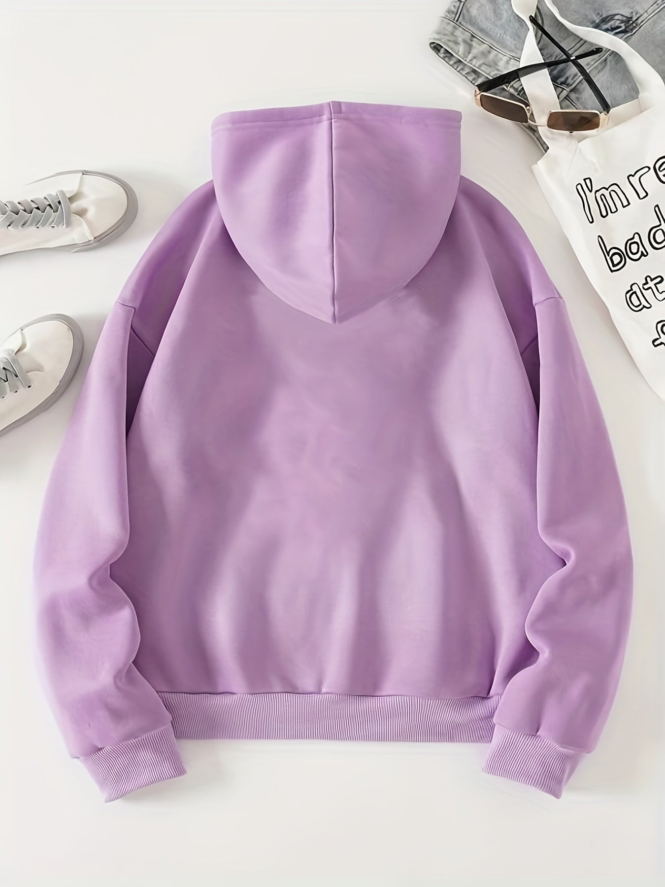 Flamingo Print Hoodie Long Sleeve Sweatshirt