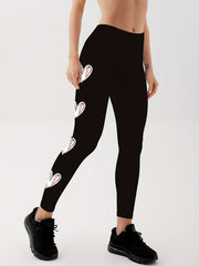 Baseball Letter Print Yoga Sports Pants High Waist Slimming Leggings
