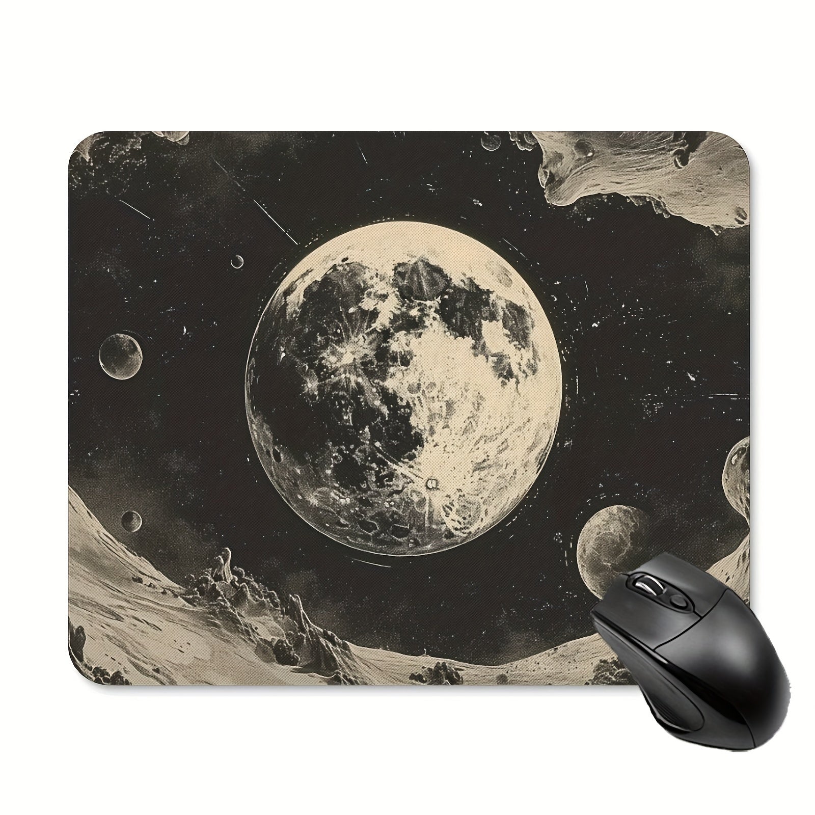Moon Gaming Mouse Pad Rubber Anti Slip Desk Accessories Men Women