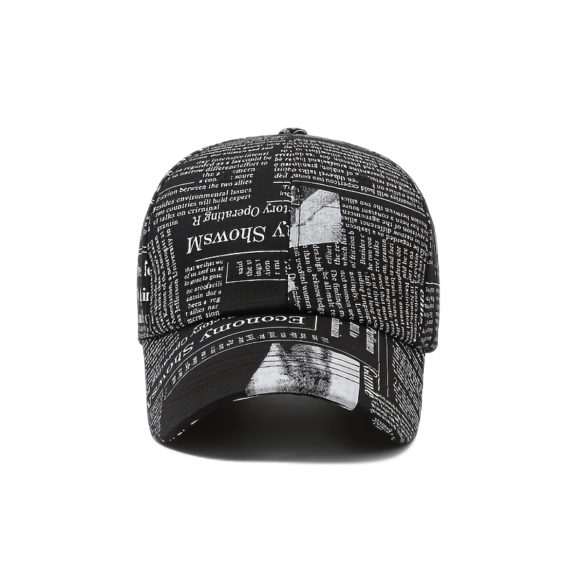 Men's Printed Hip Hop Baseball Cap Outdoor Peaked Cap Summer Hat