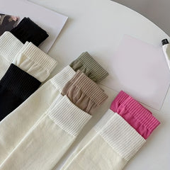 Colorblock Calf Socks - College Style Knee High Socks