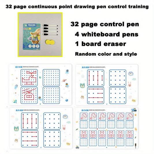 Kids Drawing & Control Training Book - Educational Activity Notebook