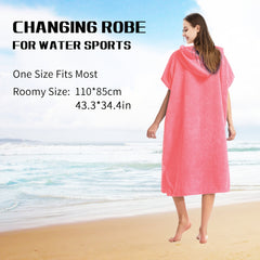 Quick Dry Hooded Towel Robe with Pocket for Swimming Surfing Unisex