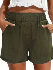 High Waist Pocket Shorts for Women