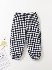 Plaid Trousers Baby Kids Casual Long Pants
