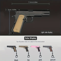 Pistol Shaped Keychain Portable Plastic Model Gift For Men Boyfriends