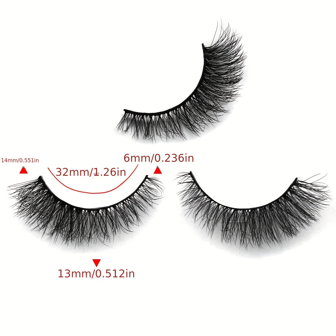 7 Pairs Thick Curling 13mm Fluffy False Eyelashes Daily Cat Eye End Lengthening