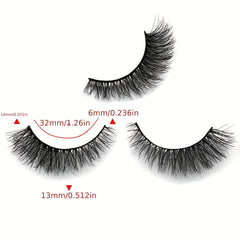 7 Pairs Thick Curling 13mm Fluffy False Eyelashes Daily Cat Eye End Lengthening