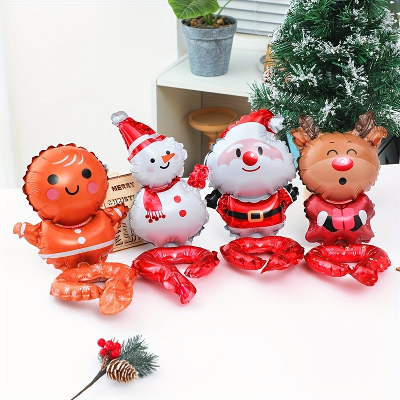 4pcs Cartoon Christmas Wrist Balloons Kids Birthday Gift Inflatable Bracelet