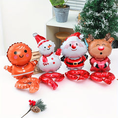 4pcs Cartoon Christmas Wrist Balloons Kids Birthday Gift Inflatable Bracelet