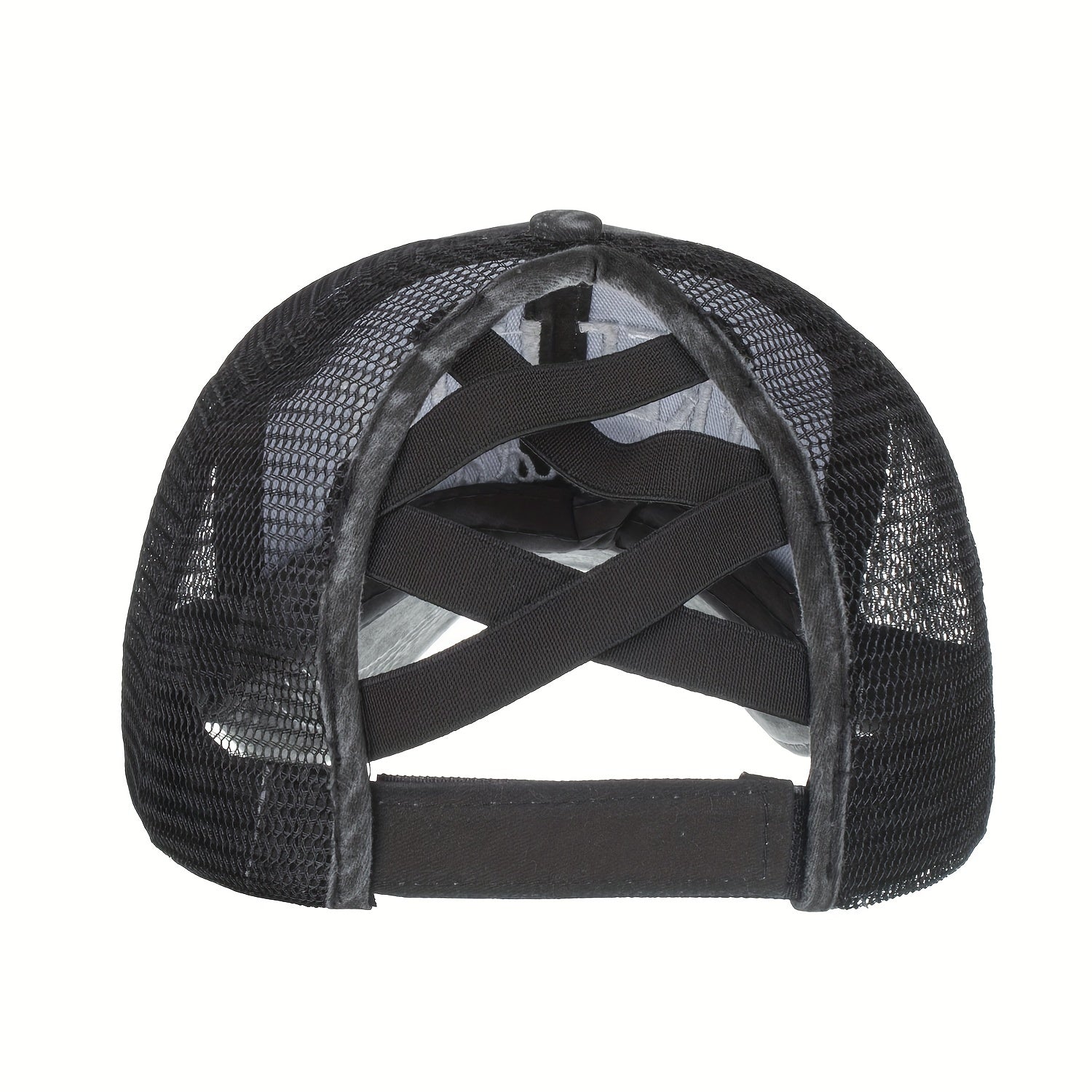 Ponytail Trucker Hat Distressed Baseball Cap Mesh Breathable Dad Hats For Women