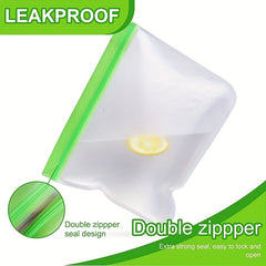 10pcs Food Storage Zipper Bags Reusable Leak Proof Freezer Fresh keeping Bags