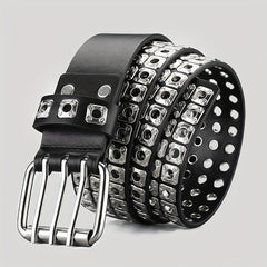 Full Metal Rivet Wide Waist Belt Punk Hip Hop Jeans Belt