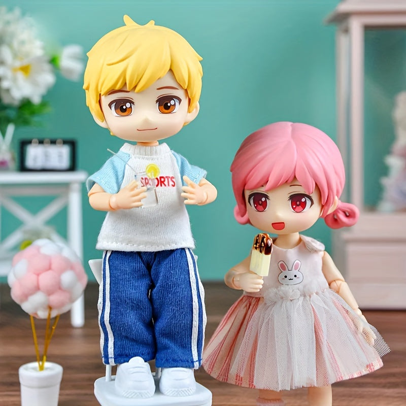 1/12 BJD Doll Anime Model with Head, Body, Clothes, Shoes