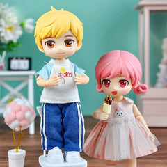 1/12 BJD Doll Anime Model with Head, Body, Clothes, Shoes