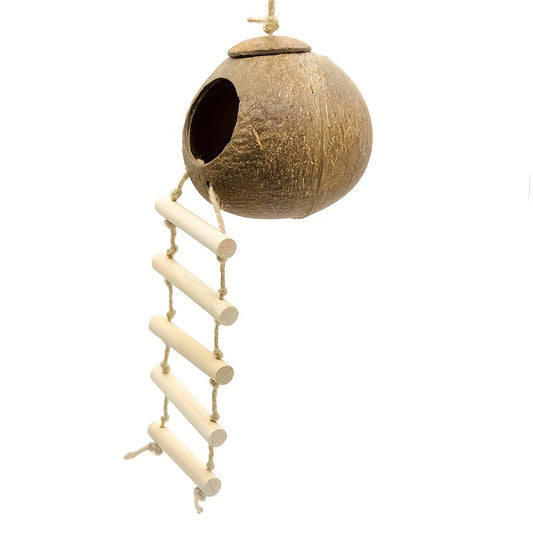 Coconut Shell Bird Nest With Ladder