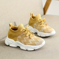 Kid's Breathable Lace Up Sneakers Comfy Non Slip Shoes for Outdoor Activities
