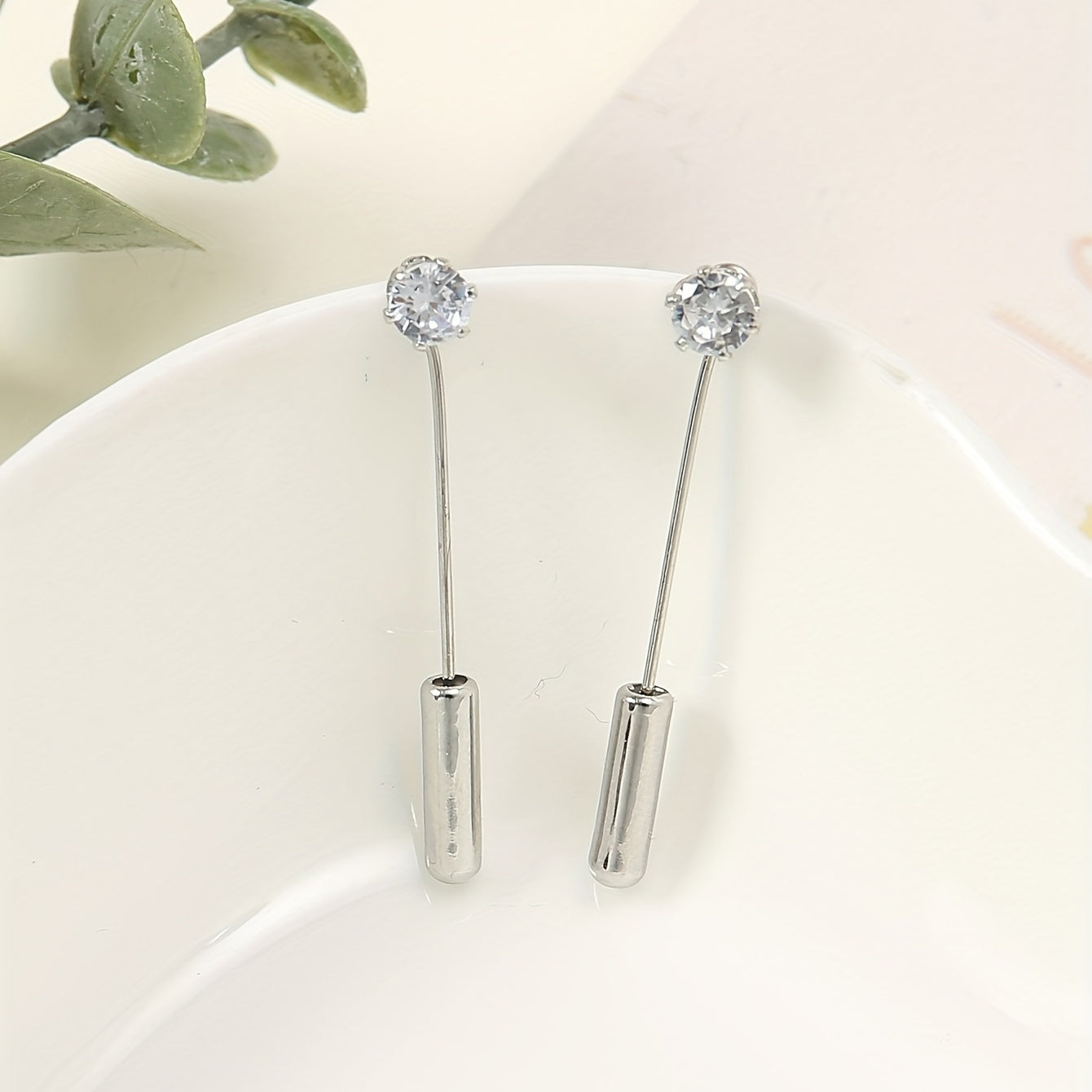10pcs Sliver Rhinestone Pins Silk Scarf Fixed Buckles Scarf Cardigan Shawl