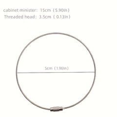 10pcs Stainless Steel Cable Keychain for Outdoor Travel