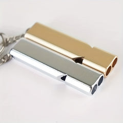 7pcs Aluminum Alloy Dual Frequency Survival Whistle Outdoor Life-saving Whistle