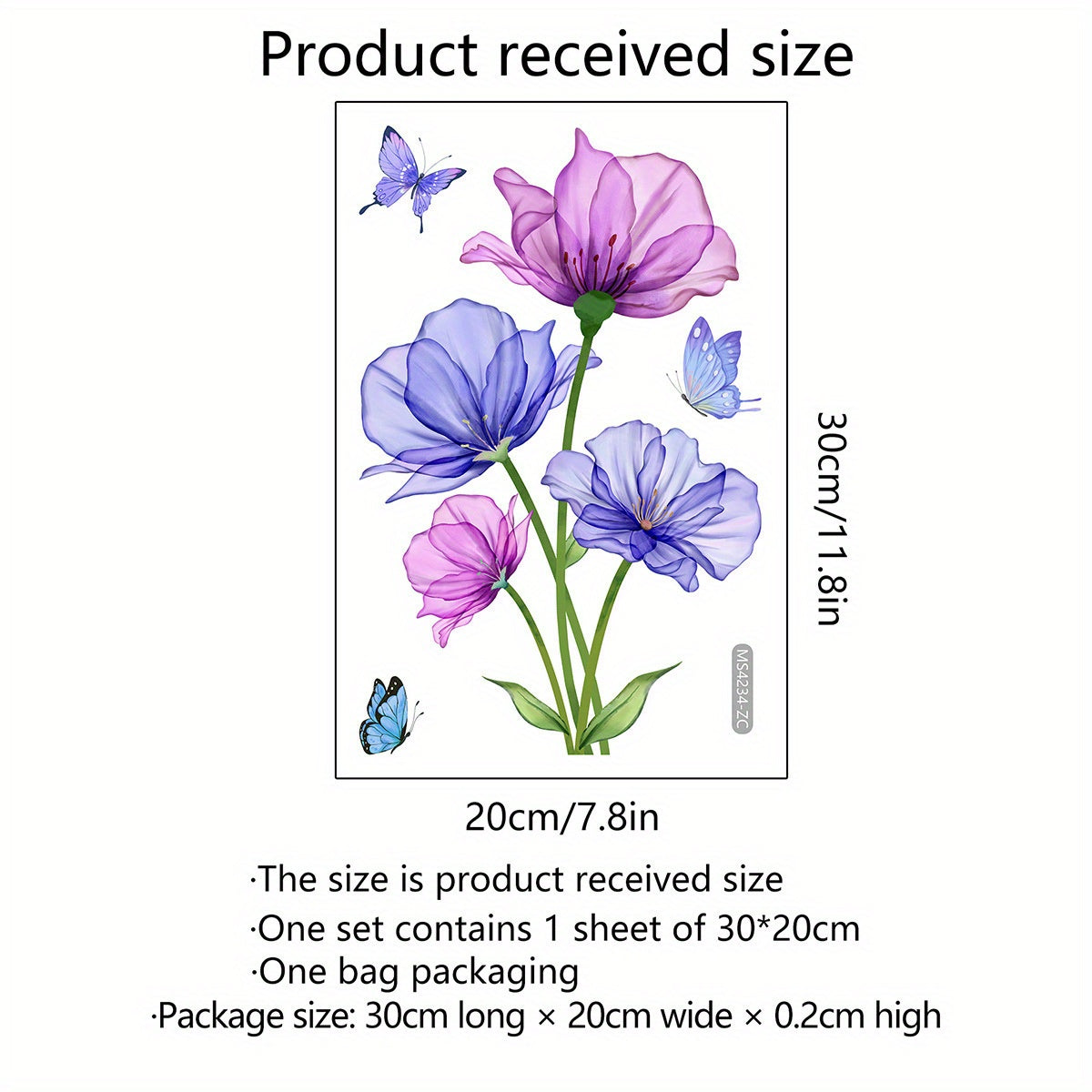 Funny Flower Pattern Toilet Lid Decal Bathroom Decor Sticker