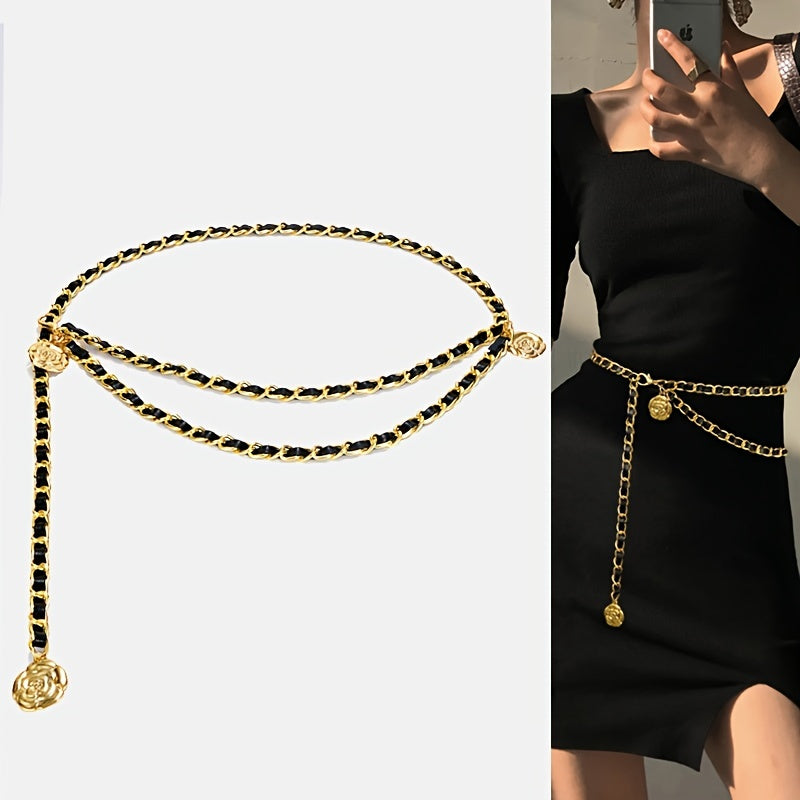 Waist Chain Women's Skirt Suit Dress Thin Belt Chain