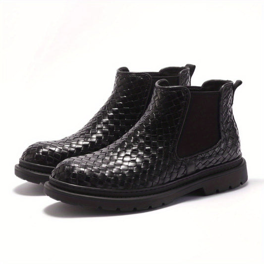 Men's Chelsea Boots Casual Mid Top Anti skid Slip On Boots