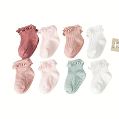 Baby Girls Lace Ruffled Socks Cotton Breathable Comfort