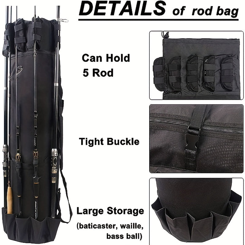 1pc Fishing Rod Bag Single Shoulder Storage Fishing Gear