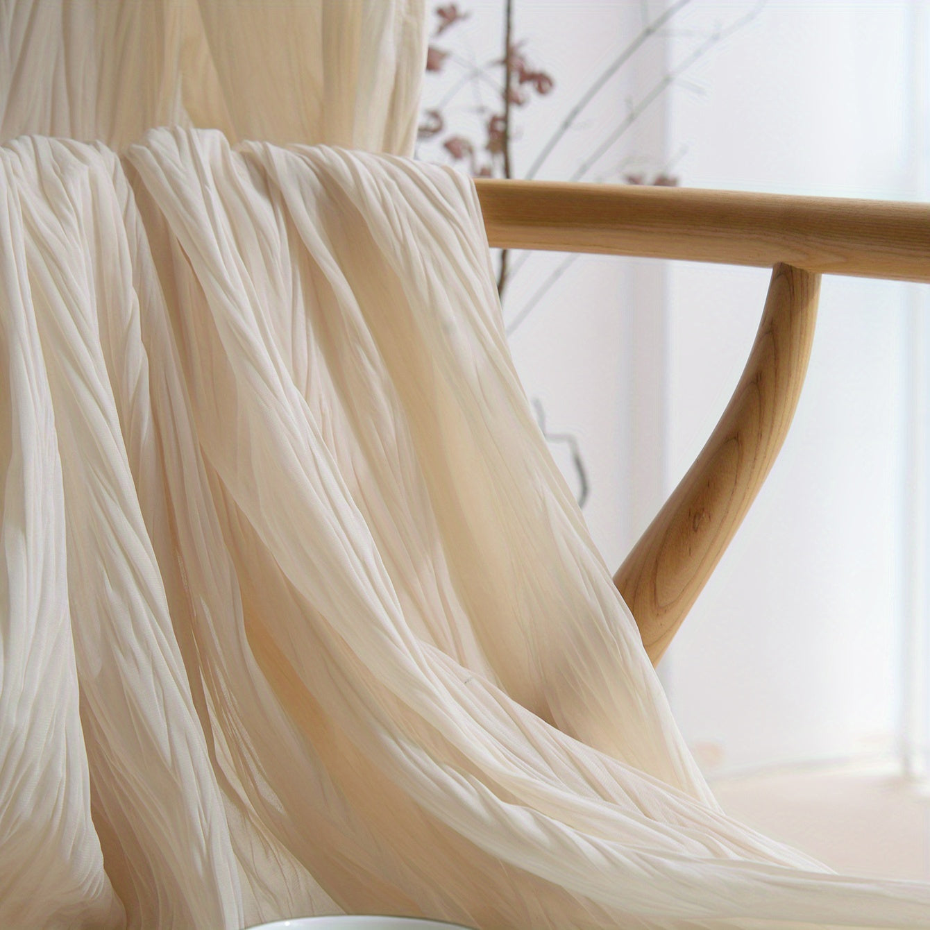 Velvet Sheer Window Curtain for Home Decor