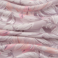 Purple Flower Print Bandana Silk Square Scarf Head Wrap