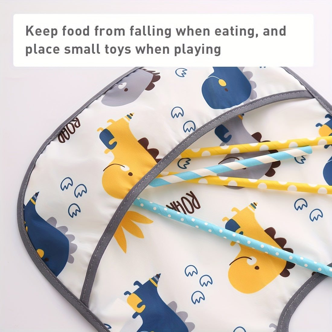 Waterproof Baby Feeding Bibs Set of 5 Washable Odor Resistant