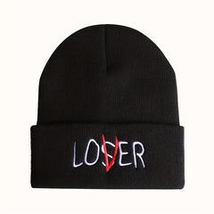Embroidered LOSER Beanie for Men