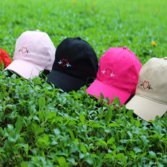 Heart & Lightning Embroidered Cap Soft Cotton Outdoors Hat