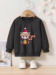 Toddler Kids Cartoon Christmas Animal Print Sweatshirt Top