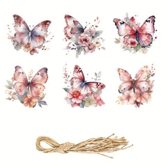 6pcs Butterfly Hanging Ornaments for Party DIY Craft Decor