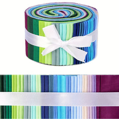 40pcs Cotton Quilting Fabric Strips Jelly Roll Craft Bundle Patchwork Sewing