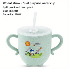 Cartoon Straw Cup for Kids - Durable and Anti-scald Milk Cup