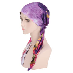 Floral Turban Cap Bandana Head Wrap For Women Girls