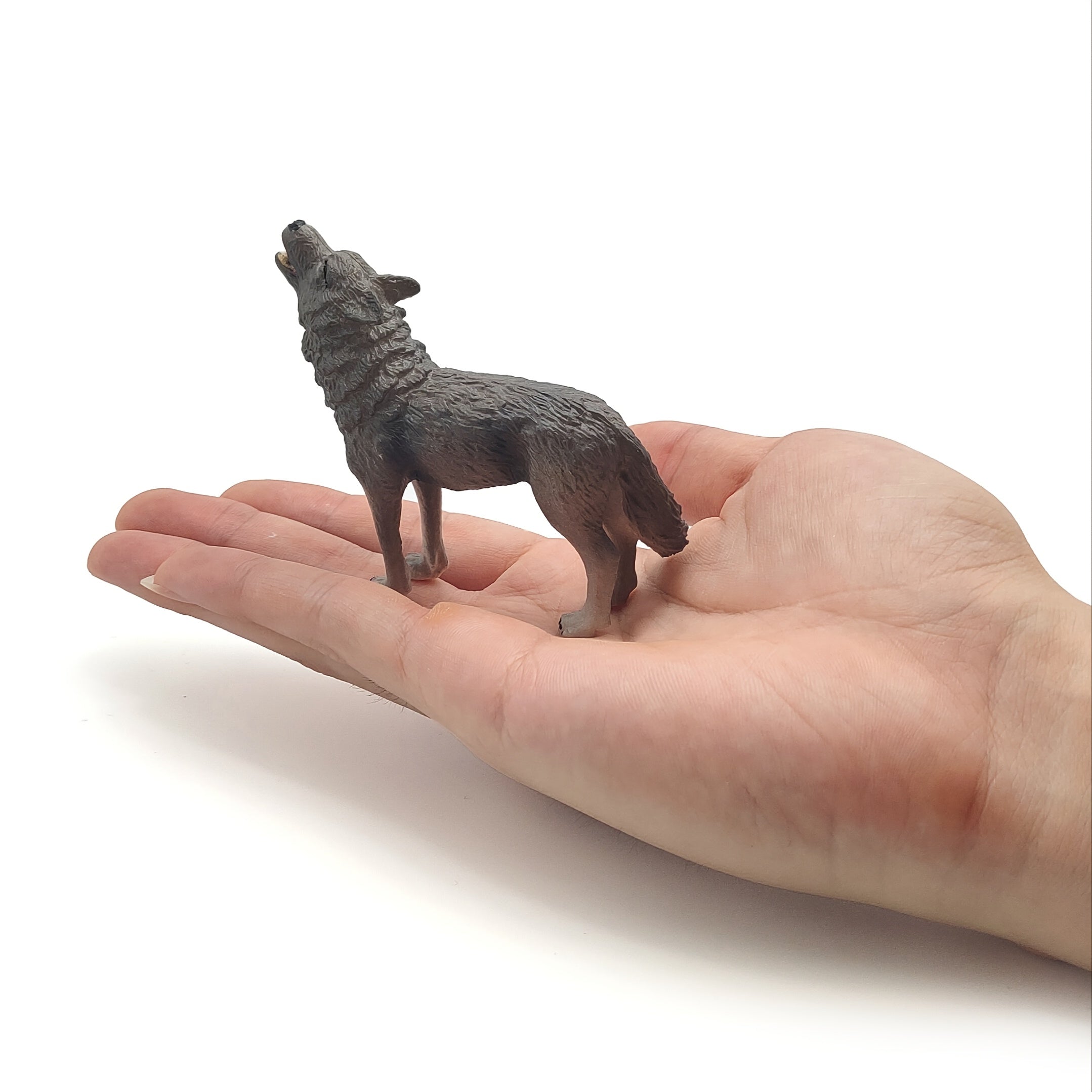 Realistic Wolf Howling Model with Textured Fur & Expressive Eyes