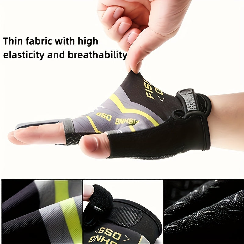 Breathable Fishing Gloves Anti Skid Gloves UV Protection Men Women Outdoor