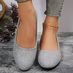 Women's Gray Platform Shoes Casual Slip On Outdoor Shoes Lightweight
