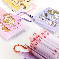 2pcs Mini Handbooks for Elementary School Students with Buckle